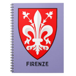 Florentine Lily Coat of Arms Fine Art Anteckningsbok