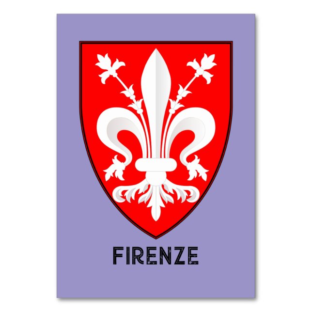 Florentine Lily Coat of Arms Fine Art Bordsnummer (Framsidan)