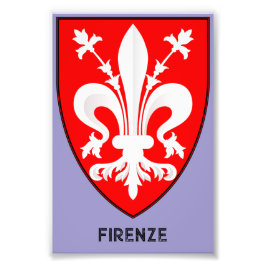 Florentine Lily Coat of Arms Fine Art Fototryck