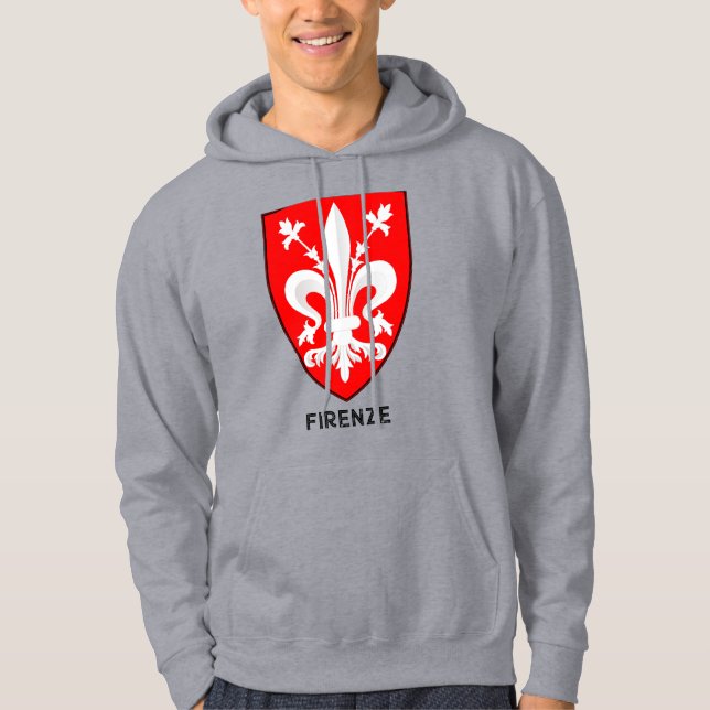 Florentine Lily Coat of Arms Fine Art Hoodie (Framsida)