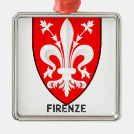 Florentine Lily Coat of Arms Fine Art Julgransprydnad Metall