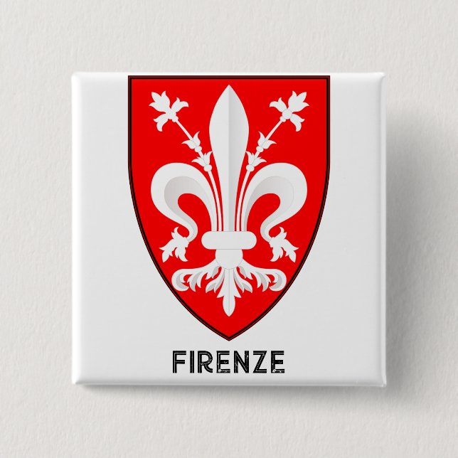 Florentine Lily Coat of Arms Fine Art Knapp (Framsida)