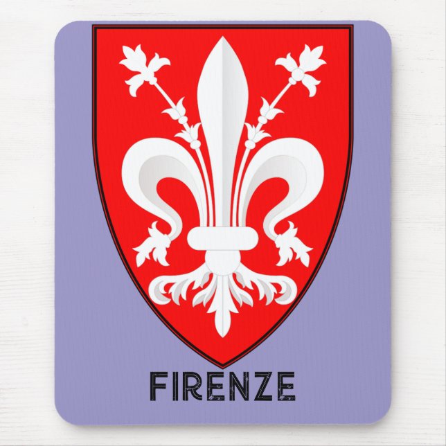Florentine Lily Coat of Arms Fine Art Musmatta (Framsidan)