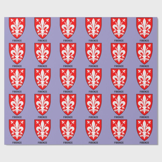 Florentine Lily Coat of Arms Fine Art Presentpapper (Platt)