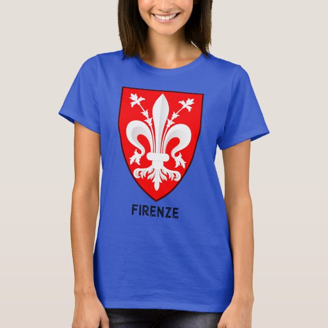 Florentine Lily Coat of Arms Fine Art T Shirt (Framsida)