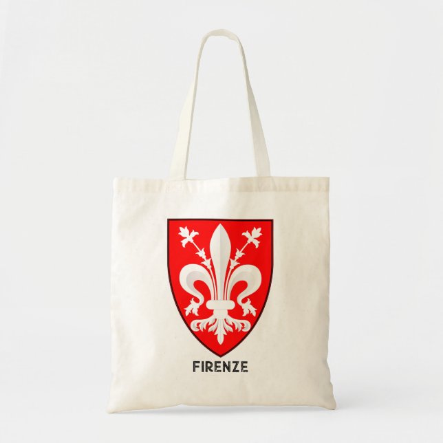Florentine Lily Coat of Arms Fine Art Tygkasse (Framsidan)