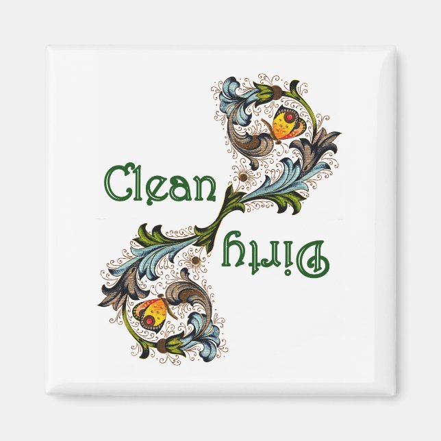 Florentine Painting Garden Dishwasher Magnet (Framsidan)