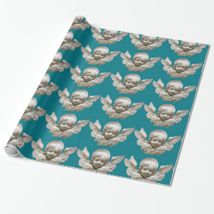 FLORENTINE RENAISSANCE ANGEL Blue Presentpapper