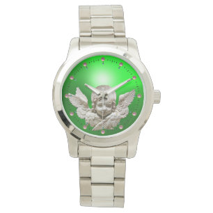 FLORENTINE RENAISSANCE ANGEL,Emerald Grönt Armbandsur