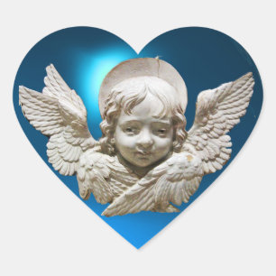FLORENTINE RENAISSANCE ANGEL HJÄRTFORMAT KLISTERMÄRKE