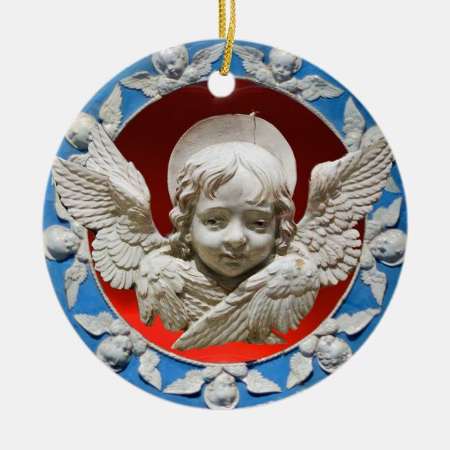 FLORENTINE RENAISSANCE ANGEL JULGRANSPRYDNAD KERAMIK (Framsidan)