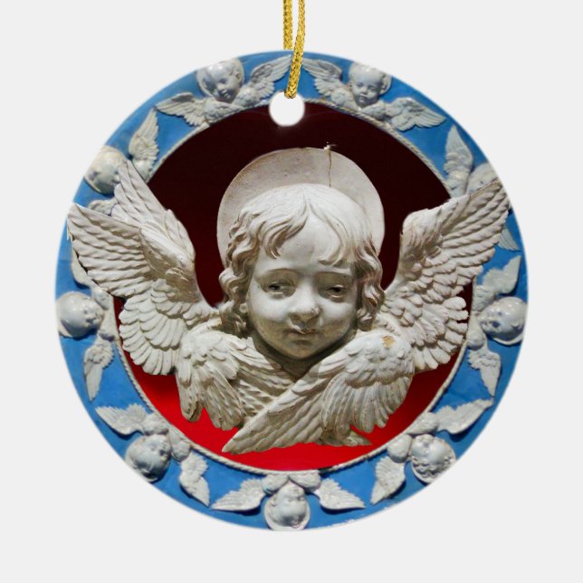 FLORENTINE RENAISSANCE ANGEL JULGRANSPRYDNAD KERAMIK (Framsidan)