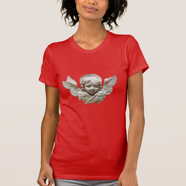FLORENTINE RENAISSANCE ANGEL MONOGRAM T SHIRT (Framsida)