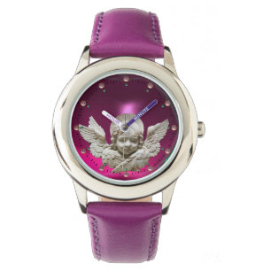 FLORENTINE RENAISSANCE ANGEL,Rosa Fuchsia Amethyst Armbandsur