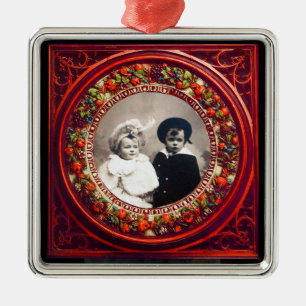 FLORENTINE RENAISSANCE FRUITS Photo Template Julgransprydnad Metall