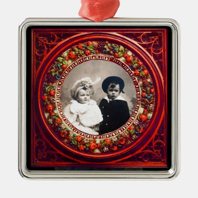 FLORENTINE RENAISSANCE FRUITS Photo Template Julgransprydnad Metall (Framsidan)