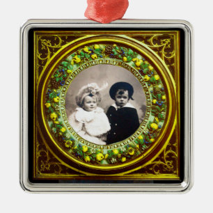 FLORENTINE RENAISSANCE FRUITS Photo Template Julgransprydnad Metall