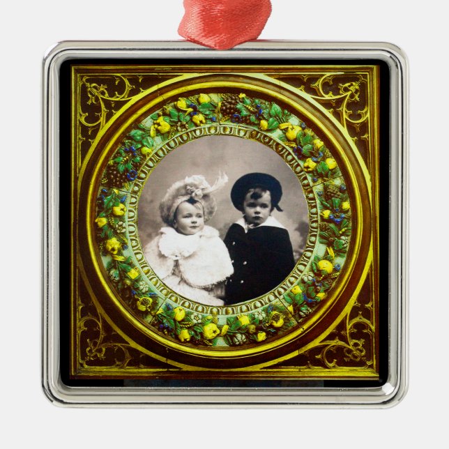 FLORENTINE RENAISSANCE FRUITS Photo Template Julgransprydnad Metall (Framsidan)