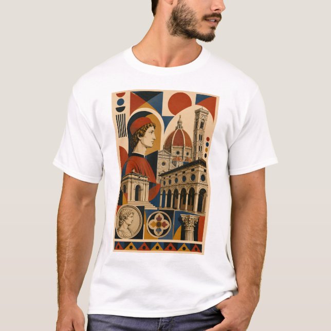 Florentine Renaissance – Geometric Art T-Shirt (Framsida)