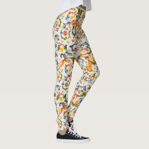 FLORENTINE RENAISSANCE GULT BLOMMIGT SWIRL,FLOWARE LEGGINGS