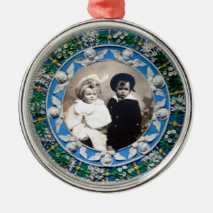 FLORENTINE RENAISSANCEÄNGLAR, FOTOMALL JULGRANSPRYDNAD METALL