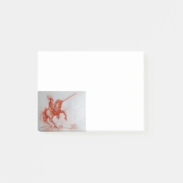 FLORENTINE RIDDARE PÅ HÄSTRYGG POST-IT BLOCK (Framsida)