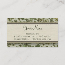Florentine vattenfärgmurgröna med monogramen visitkort