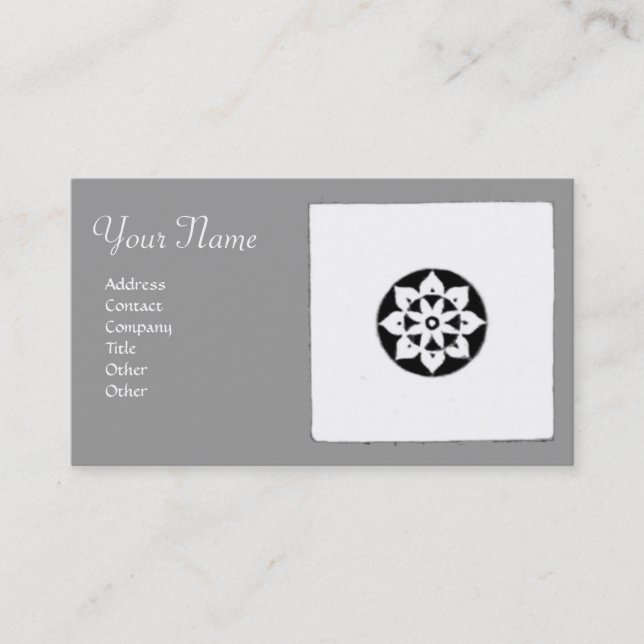 FLORENTINRENAISSANCE HARMONI,grått Visitkort (Framsida)