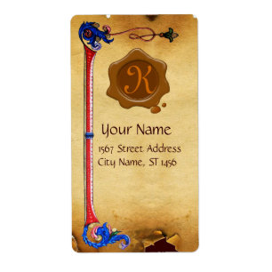 FLORENTINS PARCHMENT BROWN VAX SEAL MONOGRAM FRAKTSEDEL