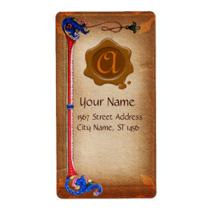 FLORENTINS PARCHMENT BROWN VAX SEAL MONOGRAM FRAKTSEDEL