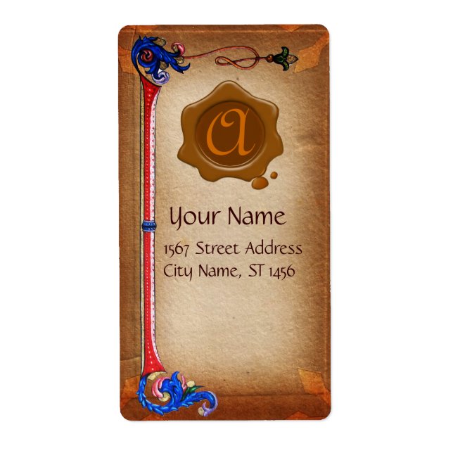 FLORENTINS PARCHMENT BROWN VAX SEAL MONOGRAM FRAKTSEDEL (Framsidan)