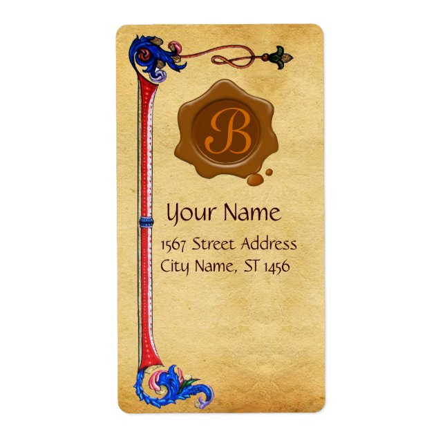 FLORENTINS PARCHMENT BROWN VAX SEAL MONOGRAM FRAKTSEDEL (Framsidan)