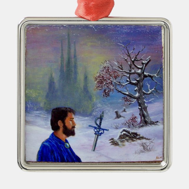 FLORENTINSK RENÄSSANS FRUKT FOTOMALL JULGRANSPRYDNAD METALL (Framsidan)