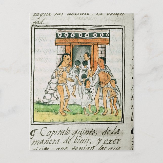 Florentinska kodexen av Bernardino de Sahagun Vykort (Framsida)