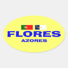 Flores Azres Sticker Ovalt Klistermärke