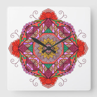 Flores como el Cosme Fyrkantig Klocka