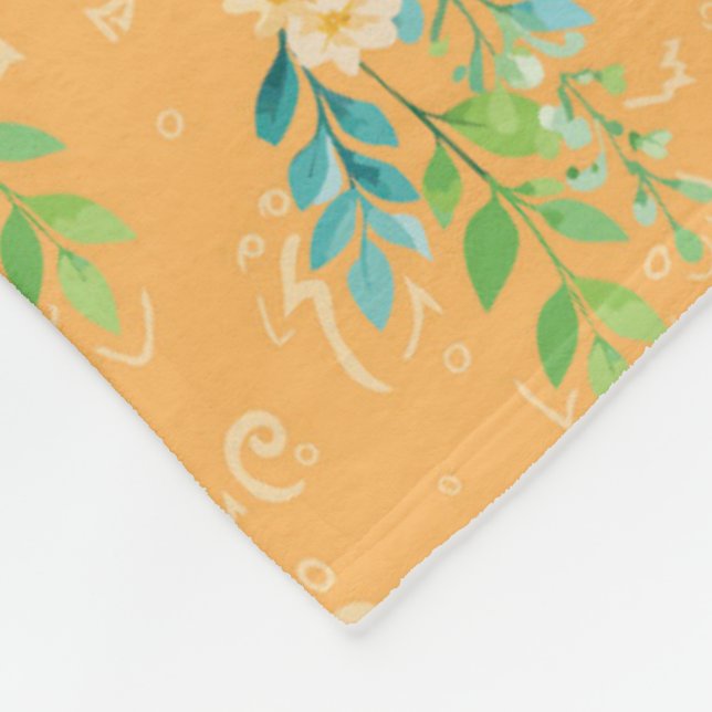 "Flores de Durazno" Fleecefilt (Hörn)