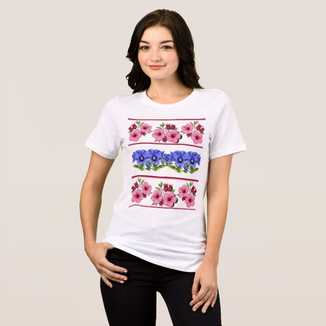 Flores de vinagreira hibisco e amar-perfeitos t shirt (Framsida Full)