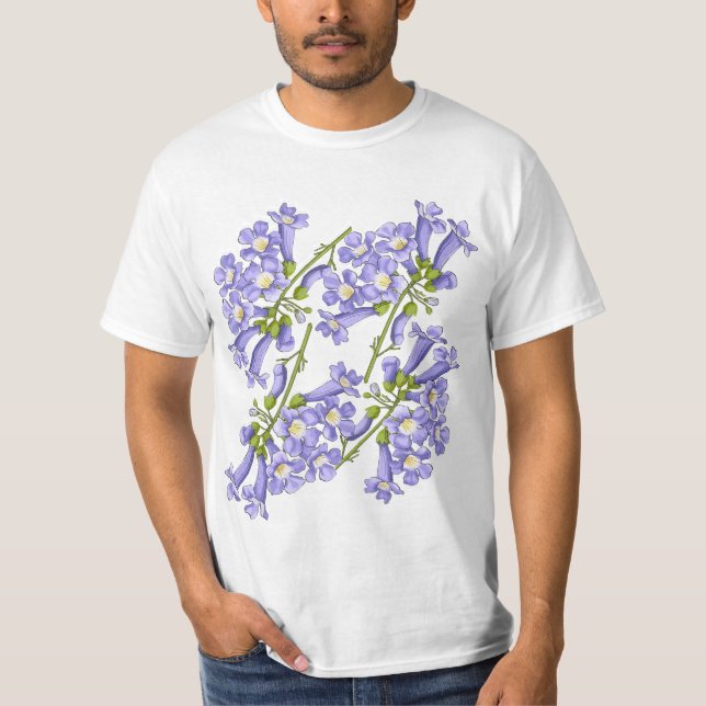 Flores do Brasil jacaranda T Shirt (Framsida)