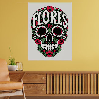 flores efternamn socker skalle poster