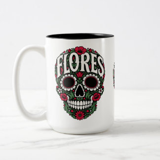 flores efternamn socker skalle Två-Tonad mugg