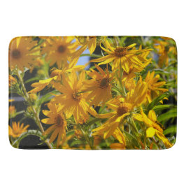 Flores en mi hierbas " blommor i min ogräs " badrumsmatta