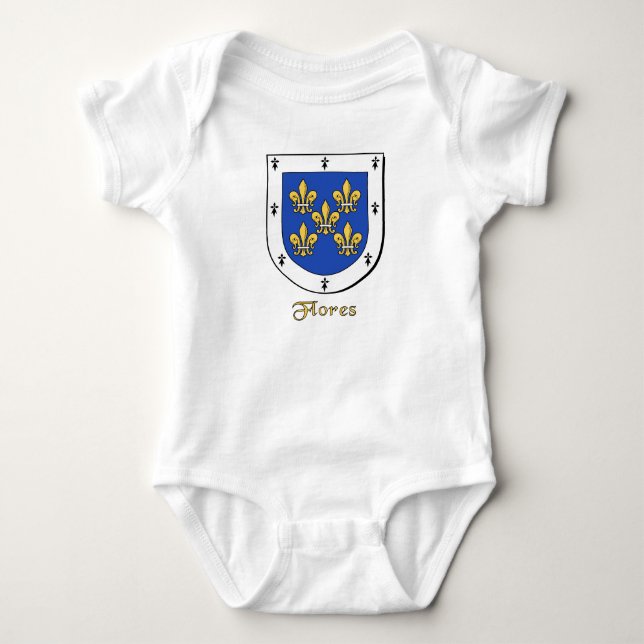 Flores Family Shield Infant Creeper Tee Shirt (Framsida)