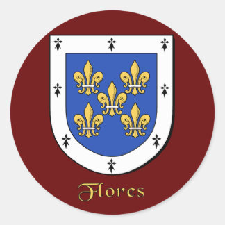 Flores Family Shield Stickers Runt Klistermärke