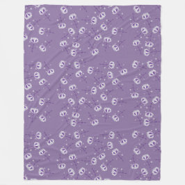 Flores Violeta Fleecefilt