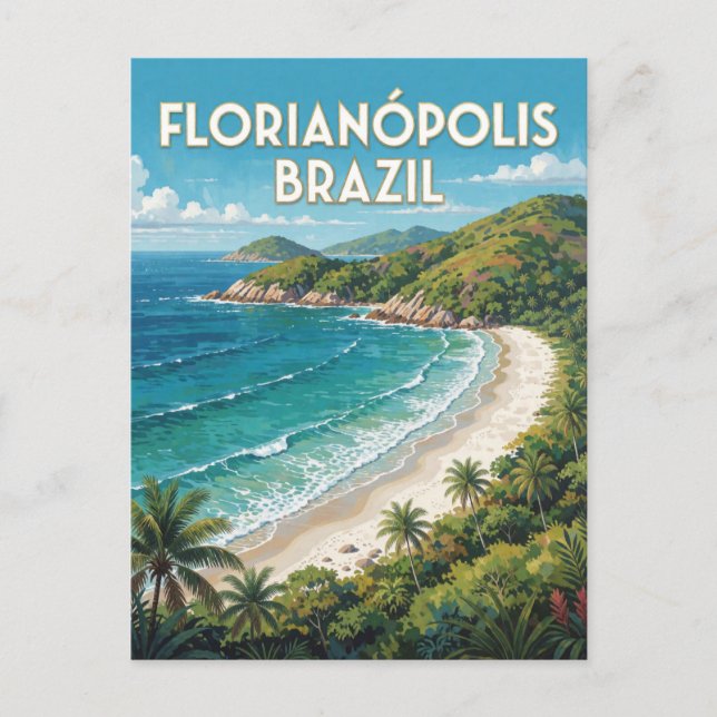 Florianópolis Brasil turkos kustutflykt   Vykort (Framsida)