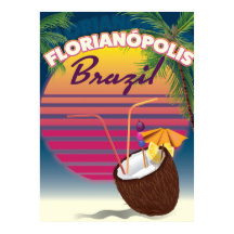 Florianópolis brasiliansk reseinformation affisch