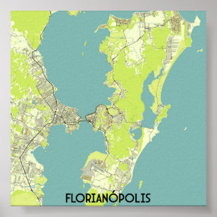 Florianópolis Brasilien karta Poster