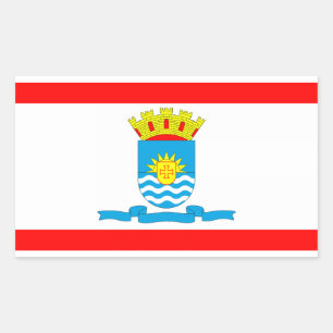 Florianópolis, den brasilianska staden flagga Stic Rektangulärt Klistermärke