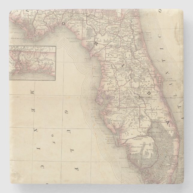 Florida 10 2 underlägg sten (Framsidan)